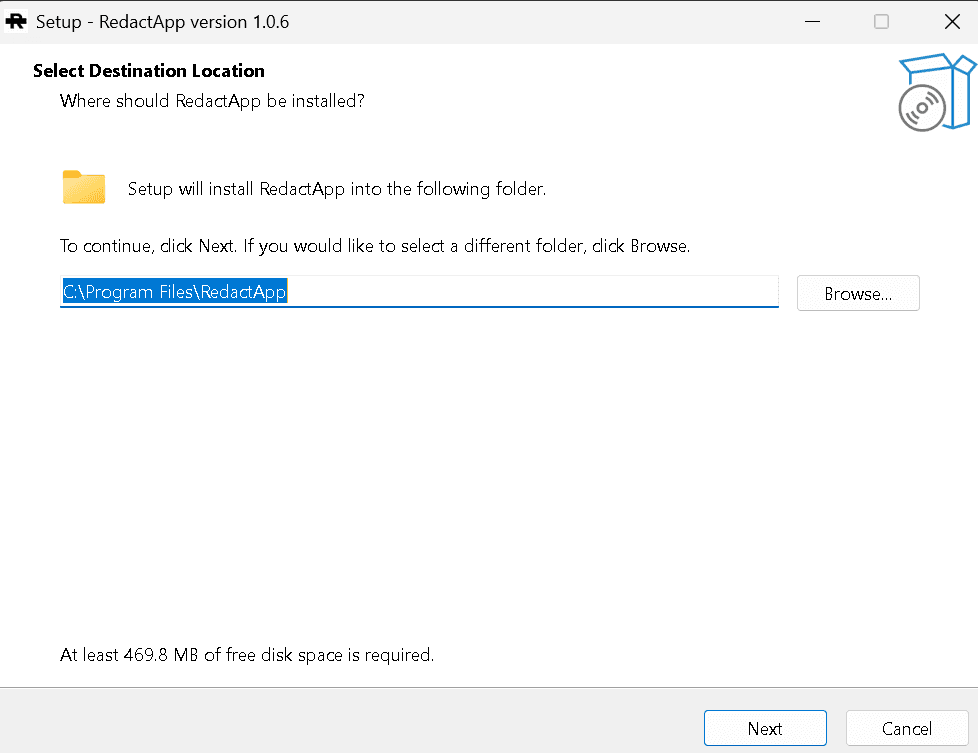 Οδηγός εγκατάστασης του REDACT σε Windows